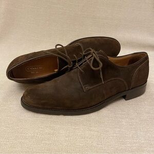 Coach Dark Brown Suede Andie Oxfords